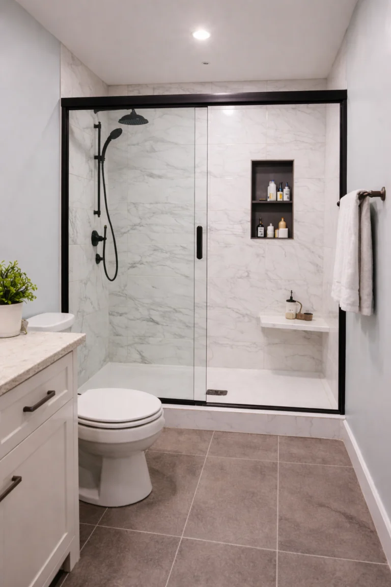 New shower after conversion